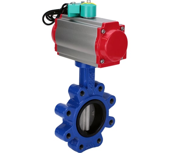 Изображение товара Затвор дисковый DN.ru QT450-304-EPDM-2W-Fb-H Ду150 Ру16 LUG, пневмопривод DA-105, магнитный переключатель МППП-200 D050-86170