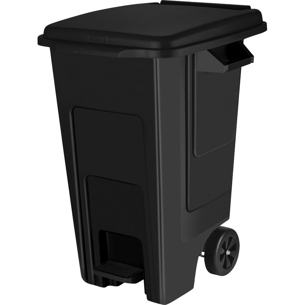 Изображение товара Бак Blocker 100л с крышкой колесами и педалью черный