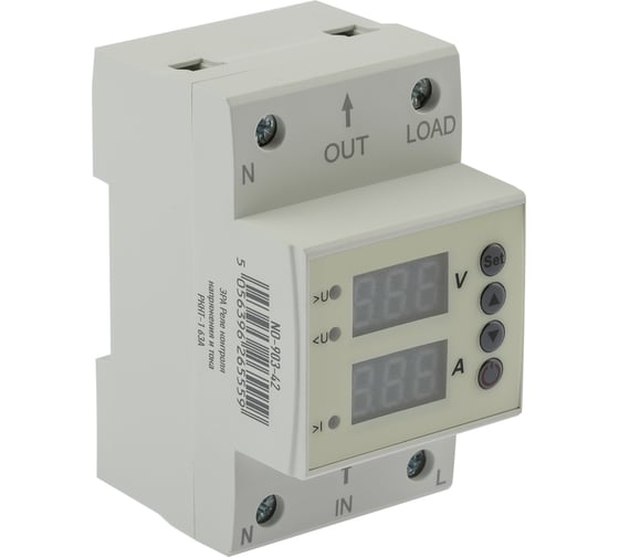 Изображение товара Реле контроля напряжения и тока ЭРА PRO NO90342 РКНТ1 63А электронный дисплей Б0050658