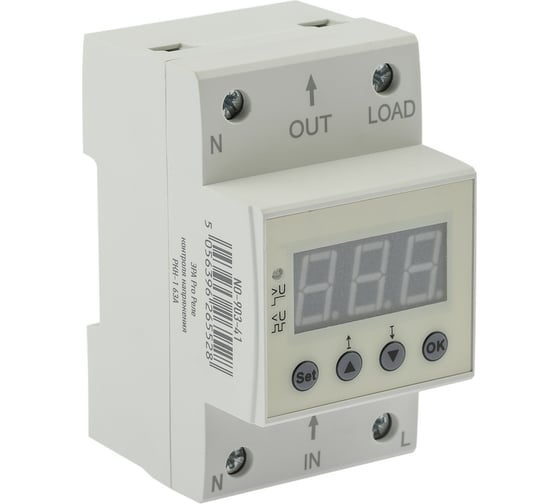 Изображение товара Реле контроля напряжения ЭРА PRO NO90341 РКН1 63А электронный дисплей Б0050657