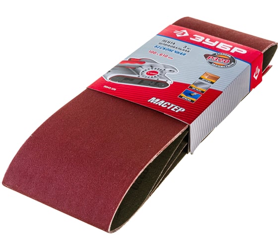 Изображение товара Лента шлифовальная универсальная "МАСТЕР" 3шт. (610х100 мм; P320 ) для ЛШМ ЗУБР 35543-320