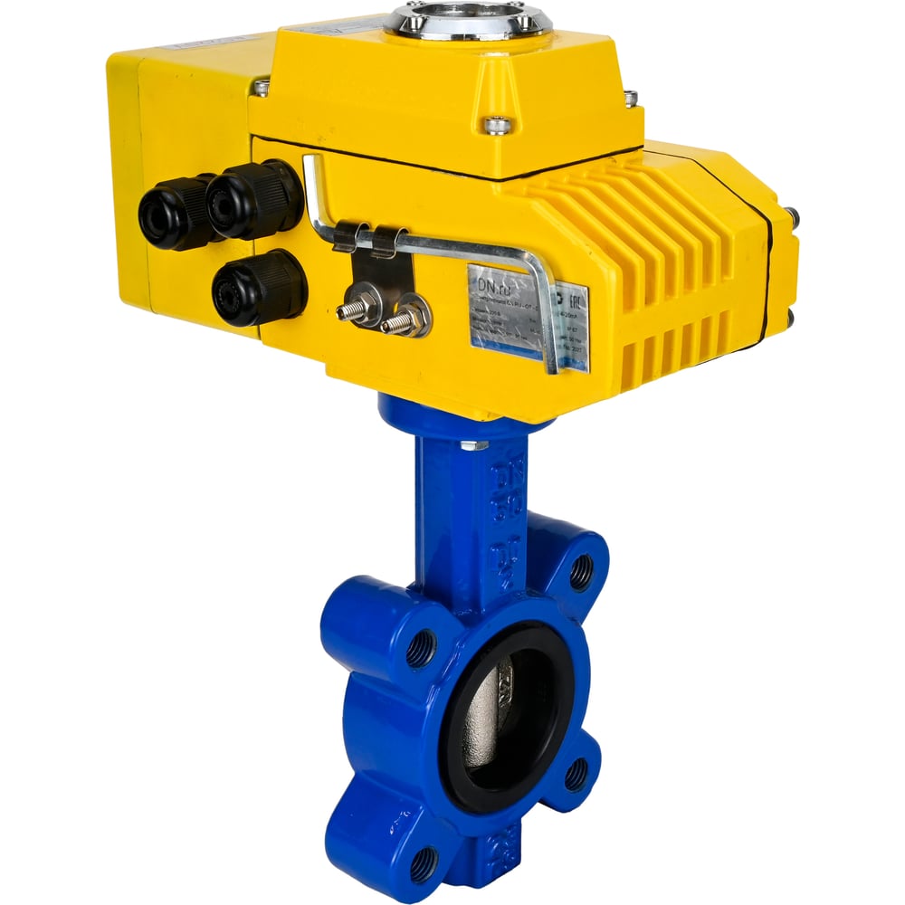 Изображение товара Затвор дисковый DN.ru QT450-QT450-NBR-2W-Fb-H с электроприводом диаметр 100 мм