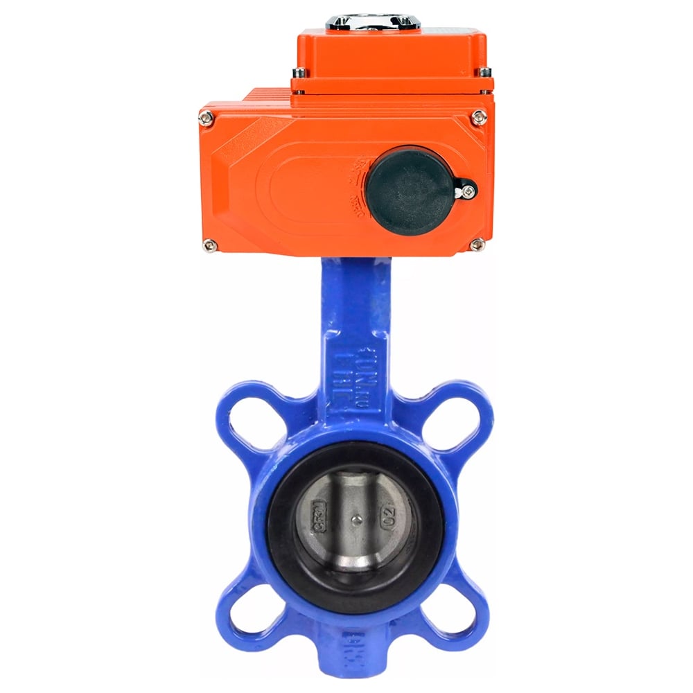 Изображение товара Затвор дисковый DN.ru WCB-316L-EPDM Ду80 Ру16 электроприводом