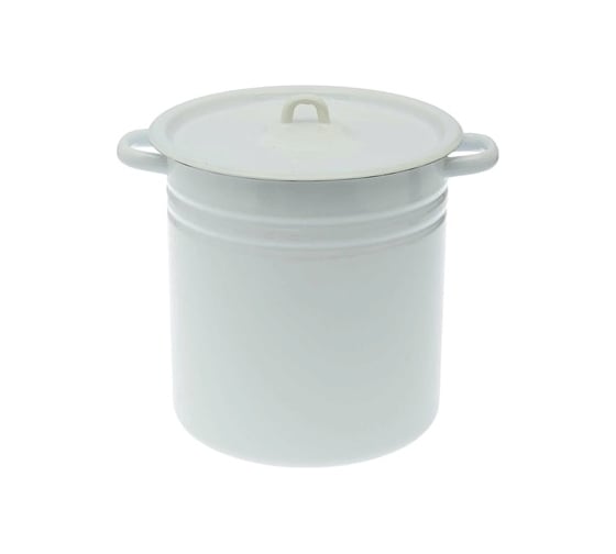 Изображение товара Эмалированная кастрюля Сибирские товары цилиндрическая, 12 л, палевая ДП1220