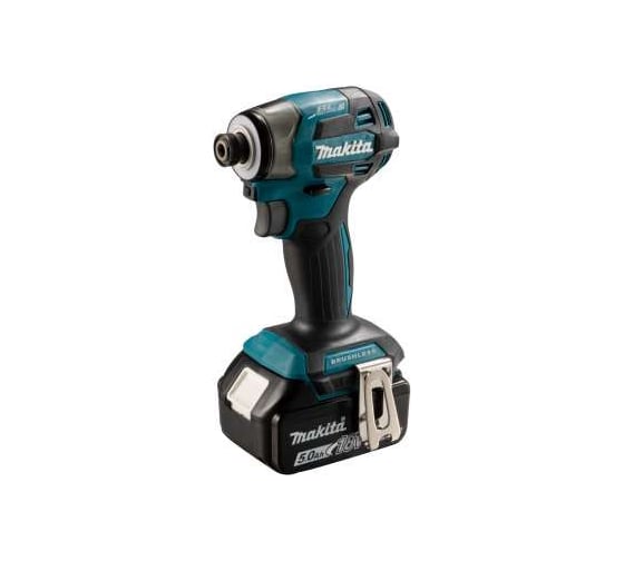 Изображение товара Шуруповерт ударный аккумуляторный Makita LXT18В BL XPT 180Нм Т1/Т2/Дерево/Болт 2х5,0 Ач АКБ, быстрое ЗУ, Makpac 2 DTD173RTJ