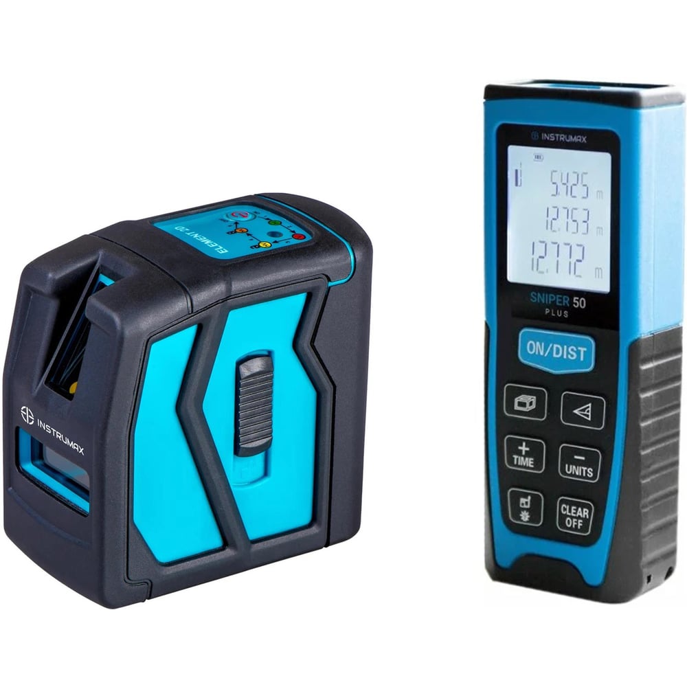 Изображение товара Комплект лазерный уровень INSTRUMAX ELEMENT 2D+Дальномер SNIPER 50 PLUS IM0215