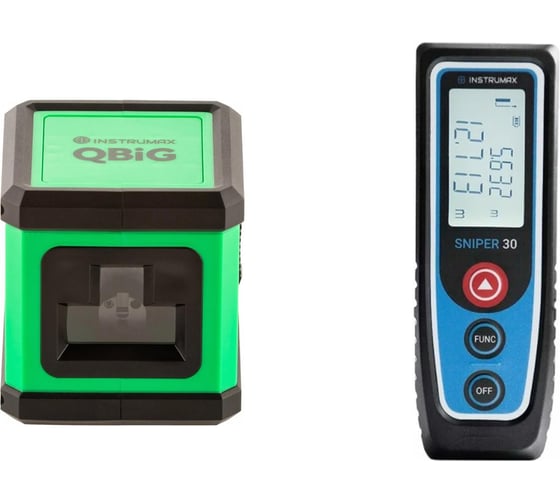 Изображение товара Комплект INSTRUMAX Лазерный уровень QBiG+Дальномер лазерный SNIPER 30 IM0216