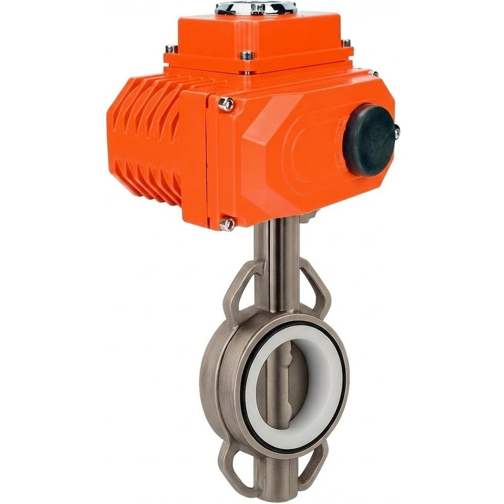 Изображение товара Затвор дисковый DN.ru 304-304-VITON-2W-Fb-H Ду100 Ру16 с электроприводом