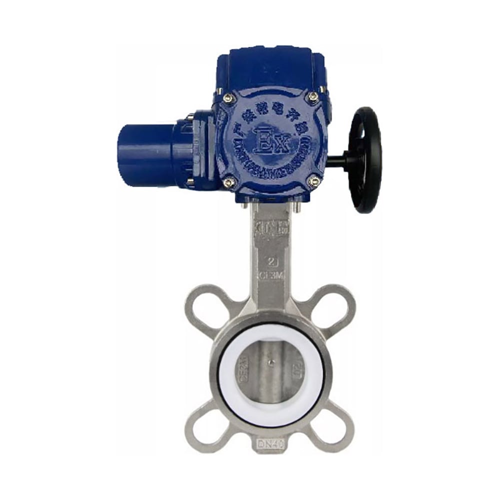 Изображение товара Затвор дисковый DN.ru 316L-316L-PTFE Ду100 Ру16L с электроприводом QT-W 380В