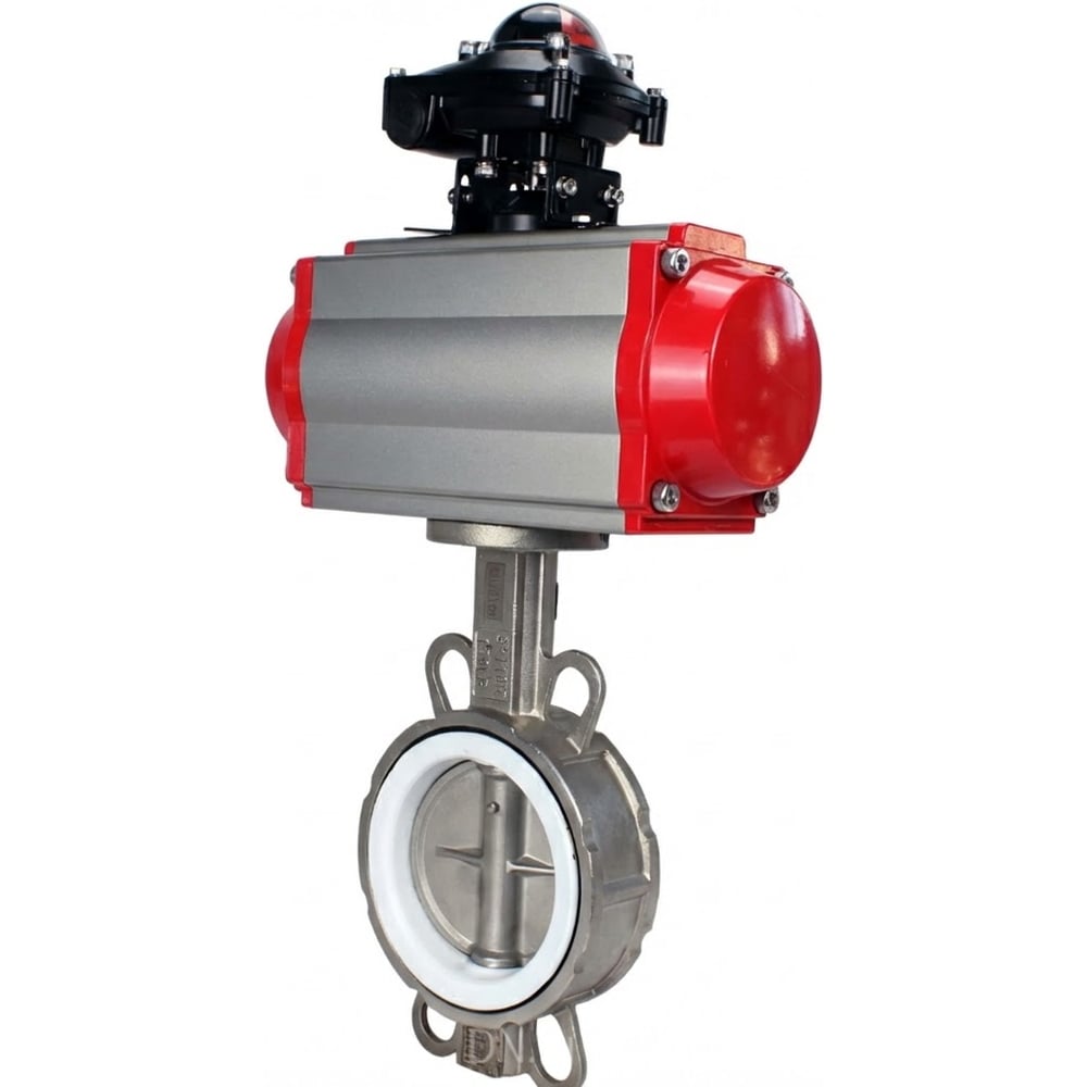 Изображение товара Затвор дисковый DN.ru 316L-316L-PTFE Ду150 Ру16L пневмопривод DA-130