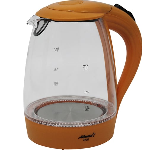 Изображение товара Электрический стеклянный чайник Atlanta ATH-2461 orange