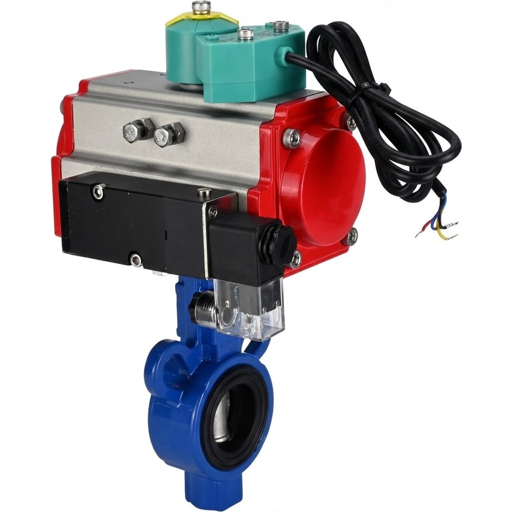 Изображение товара Затвор дисковый DN.ru AL-316L-EPDM Ду25 Ру16 с пневмоприводом