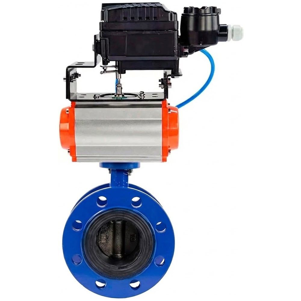 Затвор дисковый DN.ru GGG40-304-EPDM-2W-F-H Ду150 Ру16 пневмопривод SA-160 и позиционером EPRP1-NU-Fb-08 D050-56118