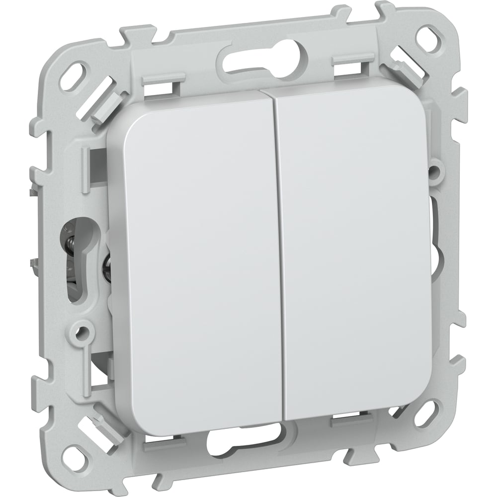 Изображение товара Выключатель 2-клавишный проходной IEK FLITE 10А жемчуг FI-V22-0-10-1-K36