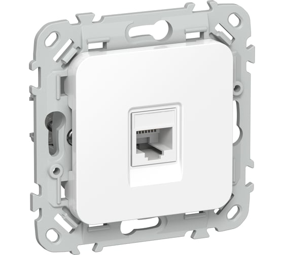 Изображение товара Розетка компьютерная IEK FLITE RJ45 кат.6 UTP РК6-1-0-ФлБ белый FI-K12-2-K01