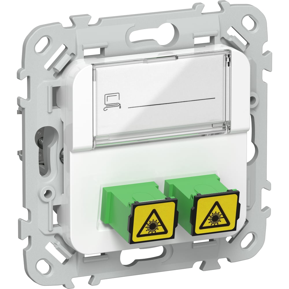 Изображение товара Розетка 2-я оптоволоконная IEK FLITE РОВ-2-ФлБ белая встраиваемая