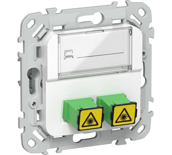Изображение товара Розетка 2-я оптоволоконная IEK FLITE РОВ-2-ФлБ белый FI-KO20-K01