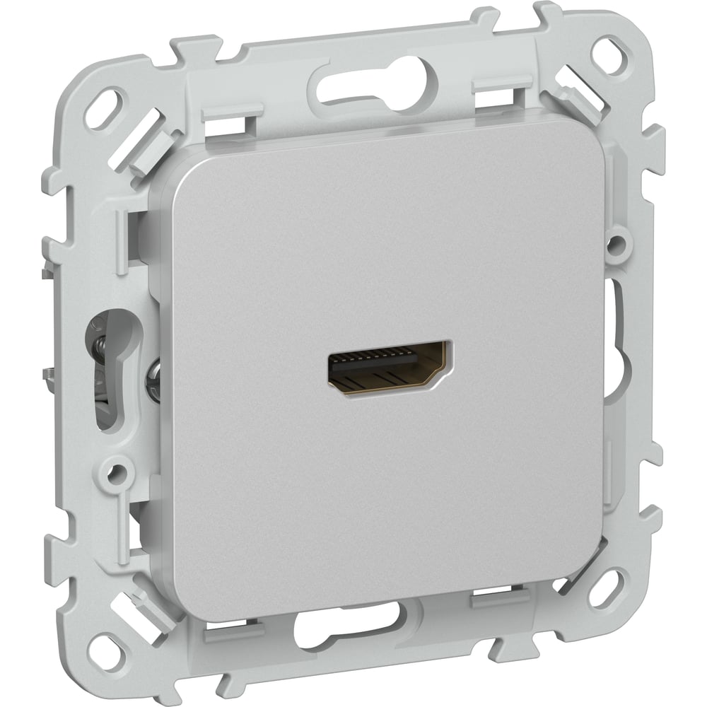 Изображение товара Розетка HDMI IEK FLITE РШДМА-ФлА алюминий механизма с накладкой серия FLITE