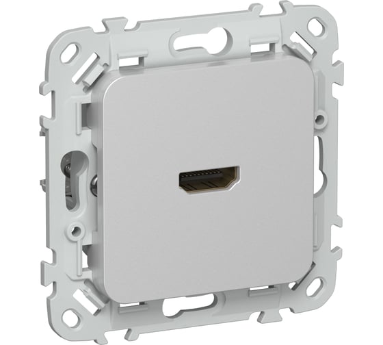 Изображение товара Розетка HDMI IEK FLITE РШДМА-ФлА алюминий FI-H10-K47
