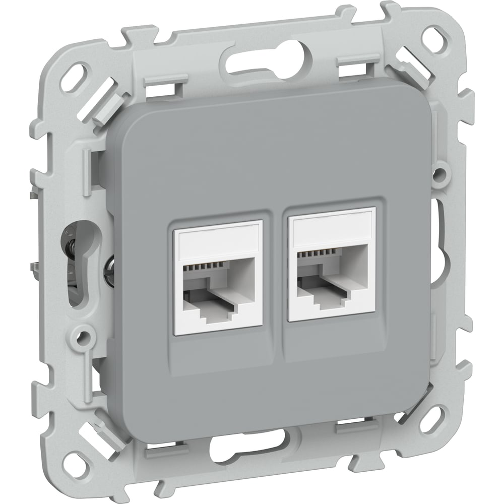 Изображение товара IEK FLITE RK5e-2-0-FлС, розетка RJ45 2x5e, серый, IP20