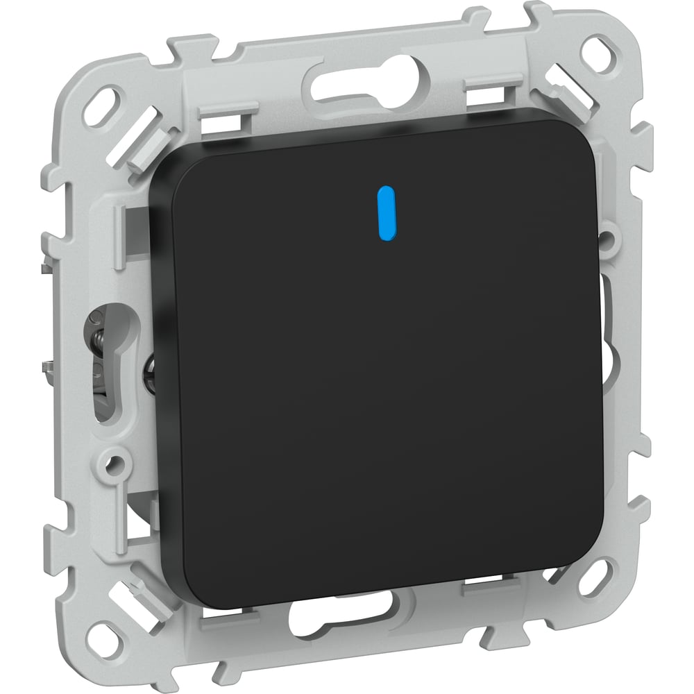 Изображение товара Выключатель 1-клавишный с индикацией IEK FLITE 10А ВС11-1-1-ФлЧ черный FI-V10-1-10-1-K02