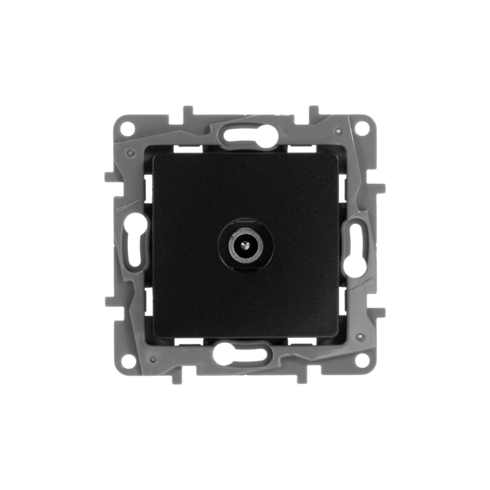 Изображение товара Розетка TV IEK ETIKA оконечная антрацит 1 пост встроенная