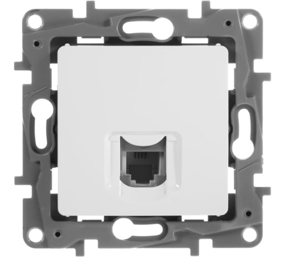 Изображение товара Розетка телефонная IEK ETIKA RJ11 белый 672240