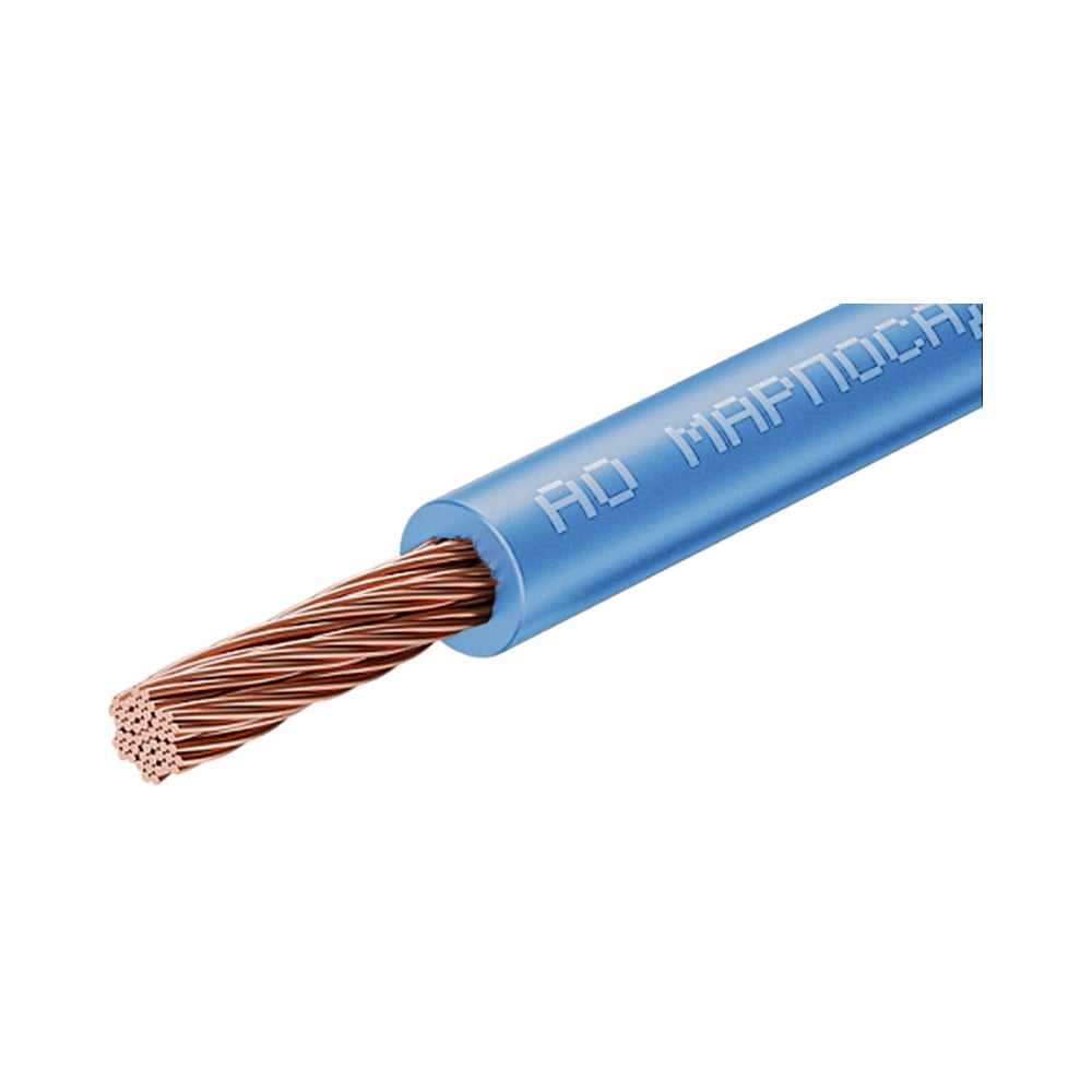 Изображение товара Провод МАРПОСАДКАБЕЛЬ ПуГВнг(A)-LS 1x6мм2 10м голубой для электромонтажа