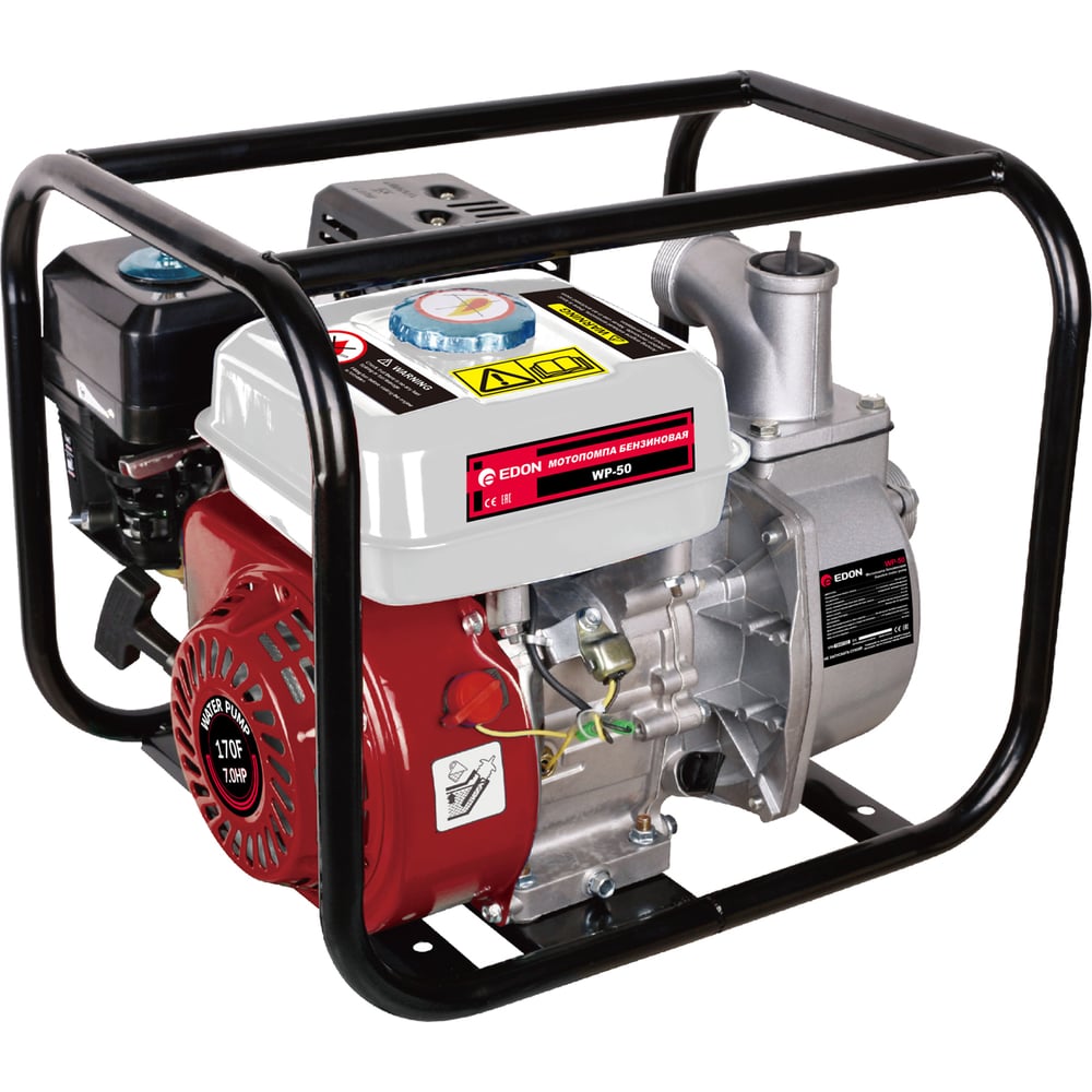 Изображение товара Бензиновая мотопомпа EDON WP-50 19441 для чистой воды 30м