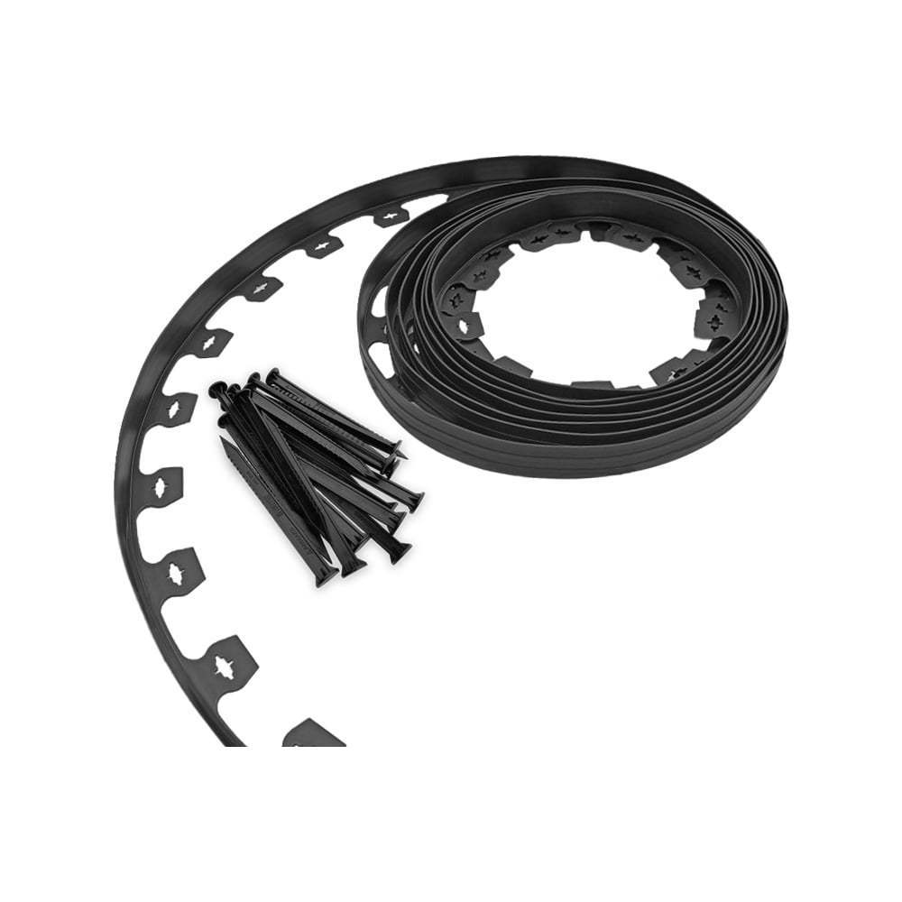 Изображение товара Садовый пластиковый бордюр АНМАКС черный КРОКУС 10000 мм