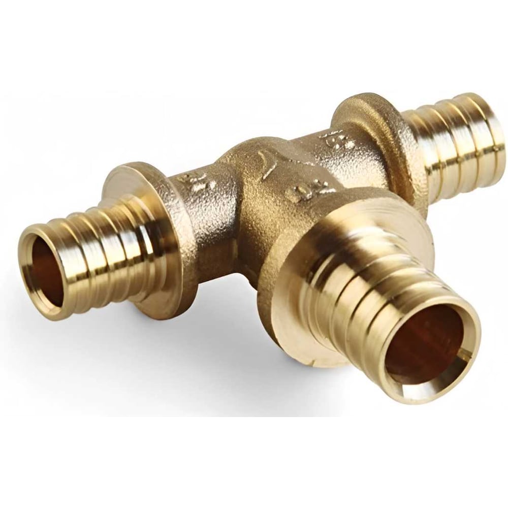 Изображение товара Тройник сантехник из латуни д=20х20х16, надвижной фитинг практичное решение
