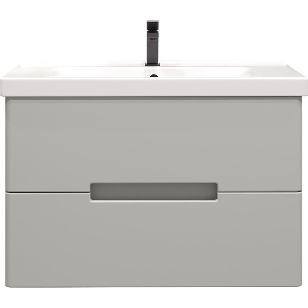 Изображение товара Комплект мебели для ванной Ruvann Кани Грей 80 - раковина и тумба МДФ