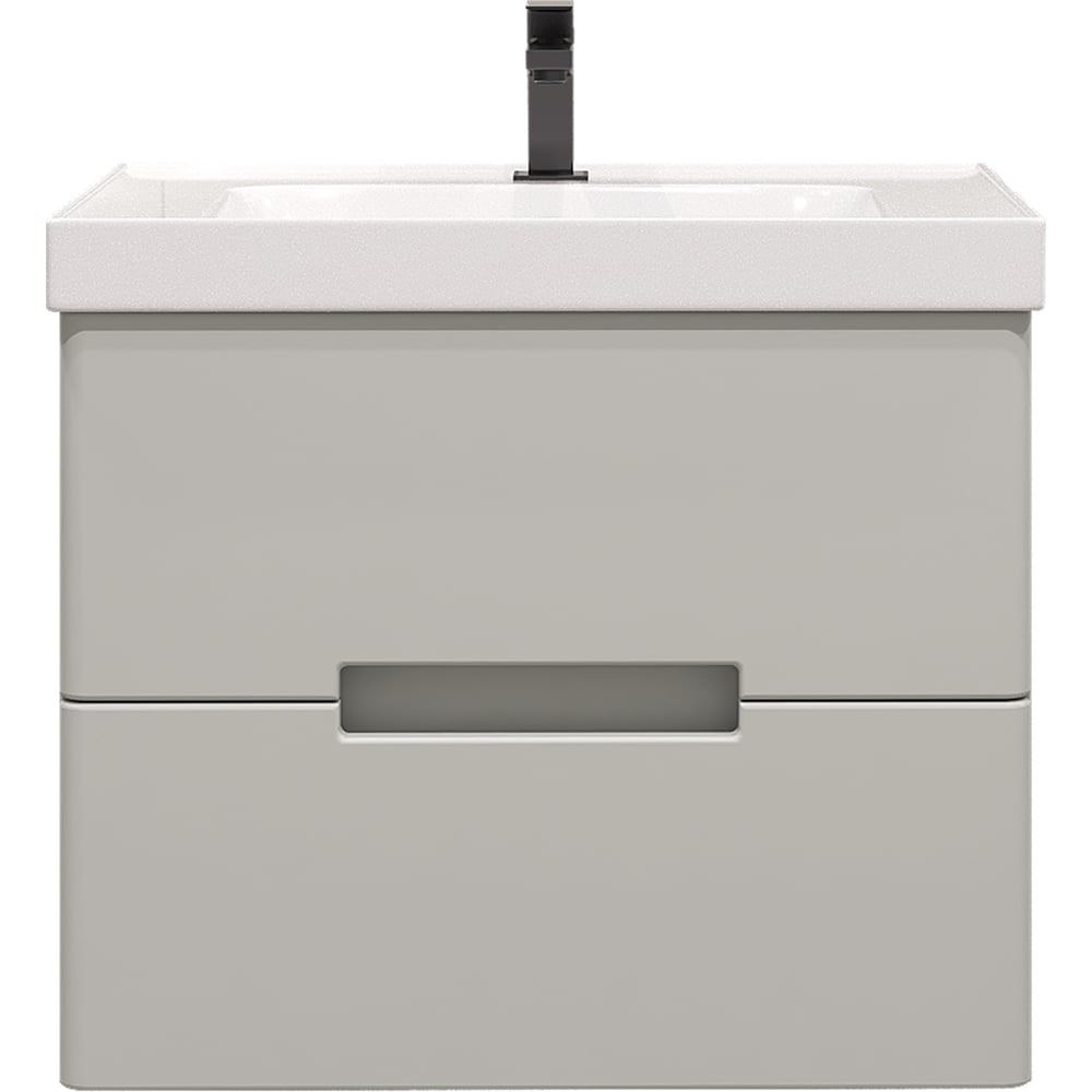 Изображение товара Комплект мебели для ванной Ruvann Кани Грей 60 с раковиной из керамики и ящиками