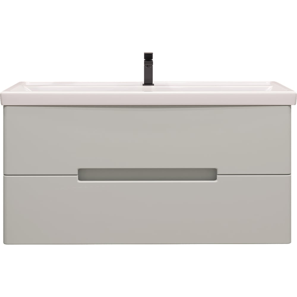 Изображение товара Комплект Ruvann Кани Грей 100 раковина и подвесная тумба для ванной