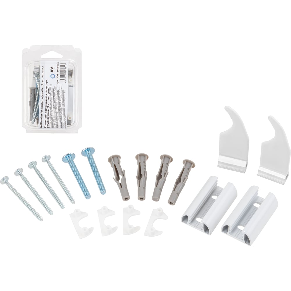 Изображение товара Настенный регулируемый кронштейн для радиатора AV Engineering AVE1809000A, 2 шт.