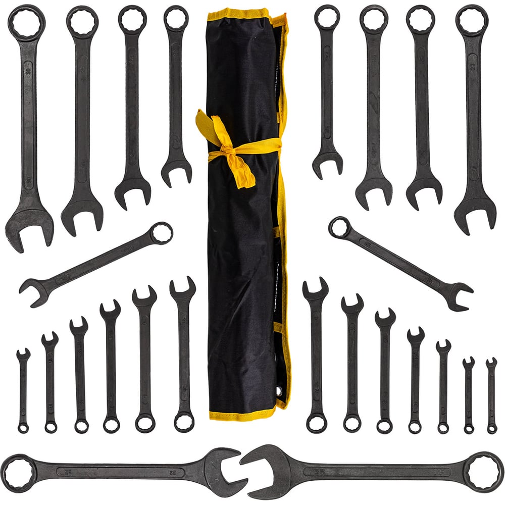 Изображение товара Набор комбинированных ключей WMC TOOLS 25 предметов 6-27 мм антикоррозийное покрытие профессиональн