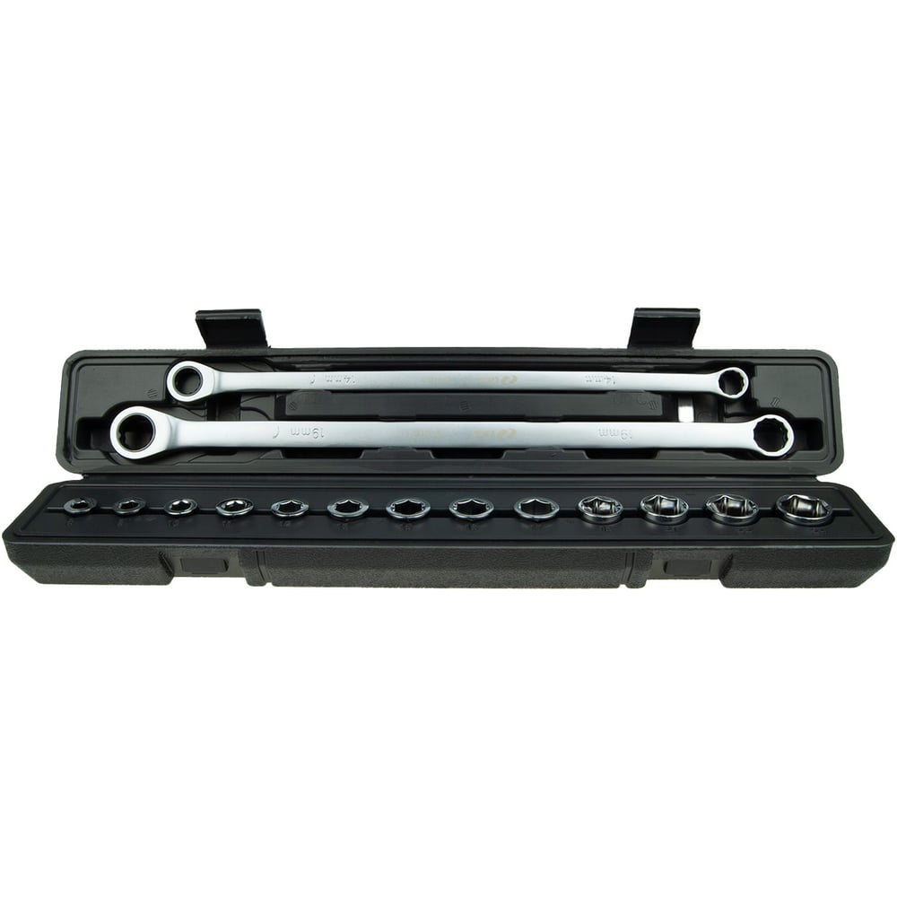 Изображение товара Набор ключей накидных трещоточных экстра длинных LIGE 15пр. LG-S7016 210159