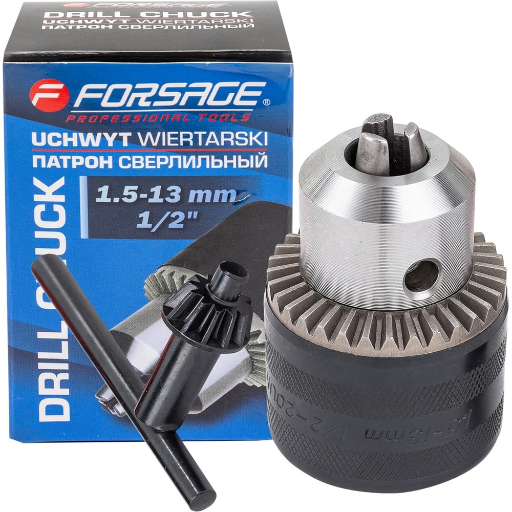 Изображение товара Патрон цанговый Forsage для дрели (1.5-13мм, 1/2) F-G00500(61405)