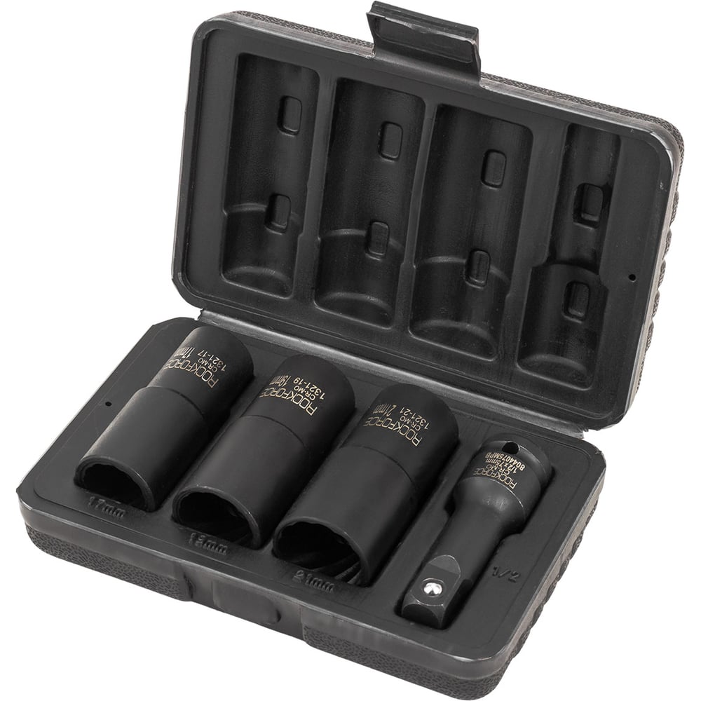 Изображение товара Набор головок-экстракторов Rockforce для поврежденных болтов и гаек 4пр. 1/2 RF-906U3(62166)