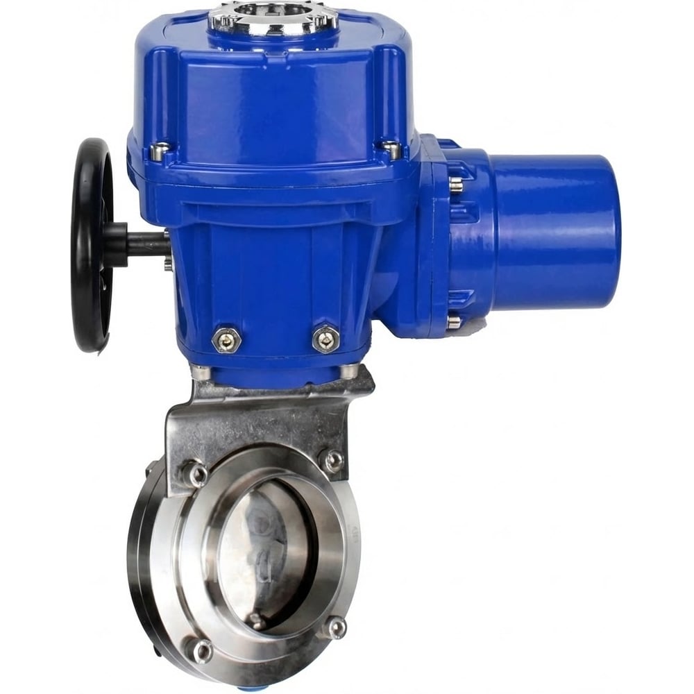 Изображение товара Затвор дисковый DN.ru нержавеющая сталь Ду65 Ру10 с электроприводом 220В