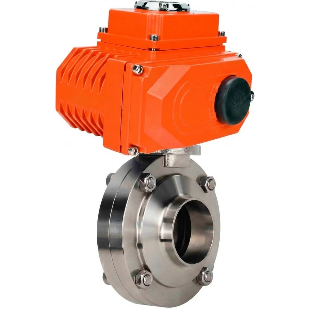 Изображение товара Затвор дисковый DN.ru 304-304-Sil-2W-W-H Ду40 Ру10 с эл. приводом