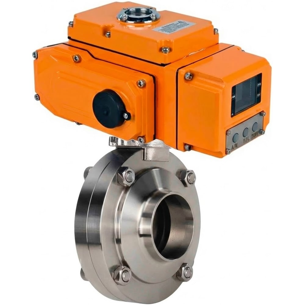 Изображение товара Затвор дисковый DN.ru 304-304-Sil-2W-W-H Ду20 под приварку с электроприводом