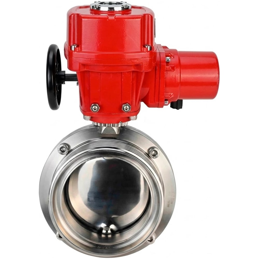 Изображение товара Затвор дисковый DN.ru 304-304-Sil-2W-T-H Ду65 с электроприводом 380В