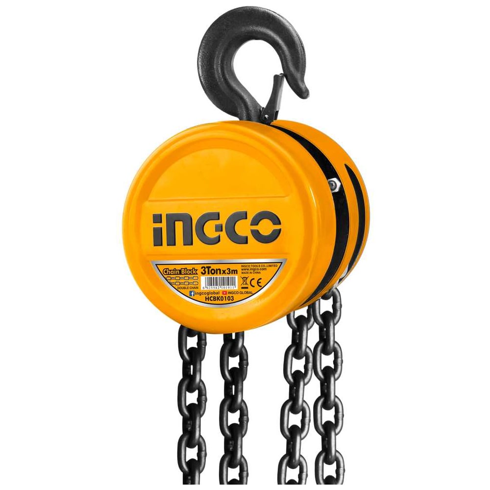 Изображение товара Цепная механическая таль INGCO 3 тонн 3 метра профессиональный инструмент