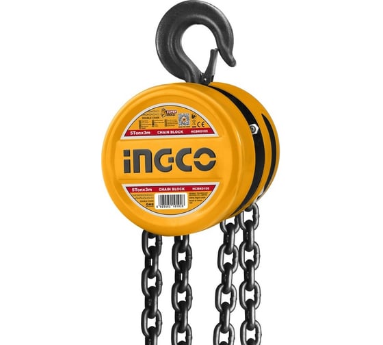 Изображение товара Таль цепная механическая INGCO 5 т. 3м HCBK0105