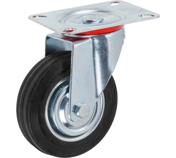 Изображение товара Опора колёсная STARFIX d-100мм на площадке без фиксатора, резиновая SMF-63268-1 ЦЗ-0000085140