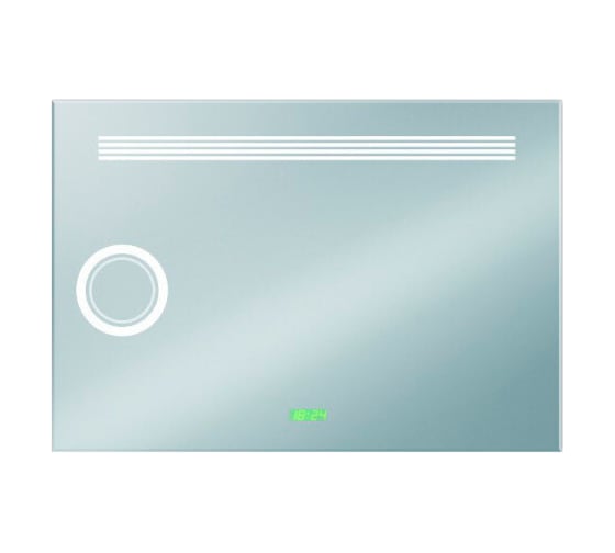 Изображение товара Зеркало Dubiel Vitrum Lustro прямоугольное, с внутренней подсветкой, увеличитель, электронные часы, 110x75 см Unico 4