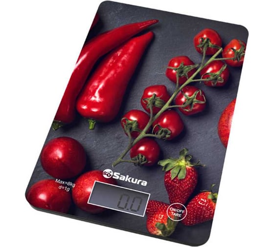 Изображение товара Весы кухонные Sakura SA-6077BS 8кг элек перцы 00000041353
