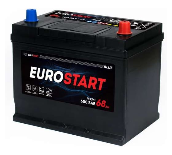 Изображение товара Аккумуляторная батарея EUROSTART Blue Asia 68Ah R+ EB680JSU