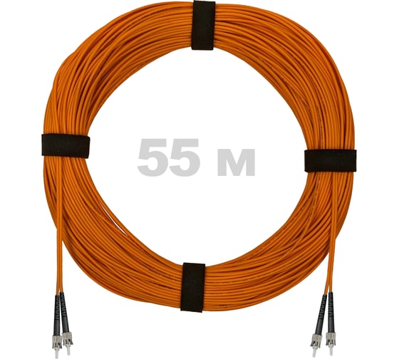 Изображение товара Патч-корд оптический ENGINOVA ST/PC-ST/PC MM (OM2) 2mm duplex LSZH, 55 м ENG-PC2.0-DX-2ST-OM2-55m-LSZH-OR